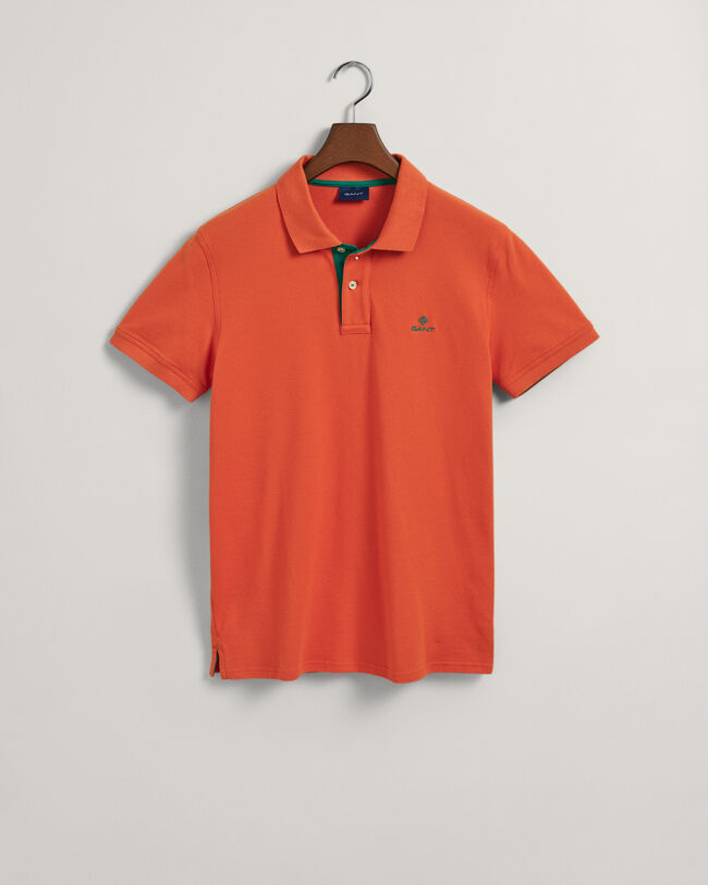 Contrast Collar Piqu&eacute; Polo Shirt