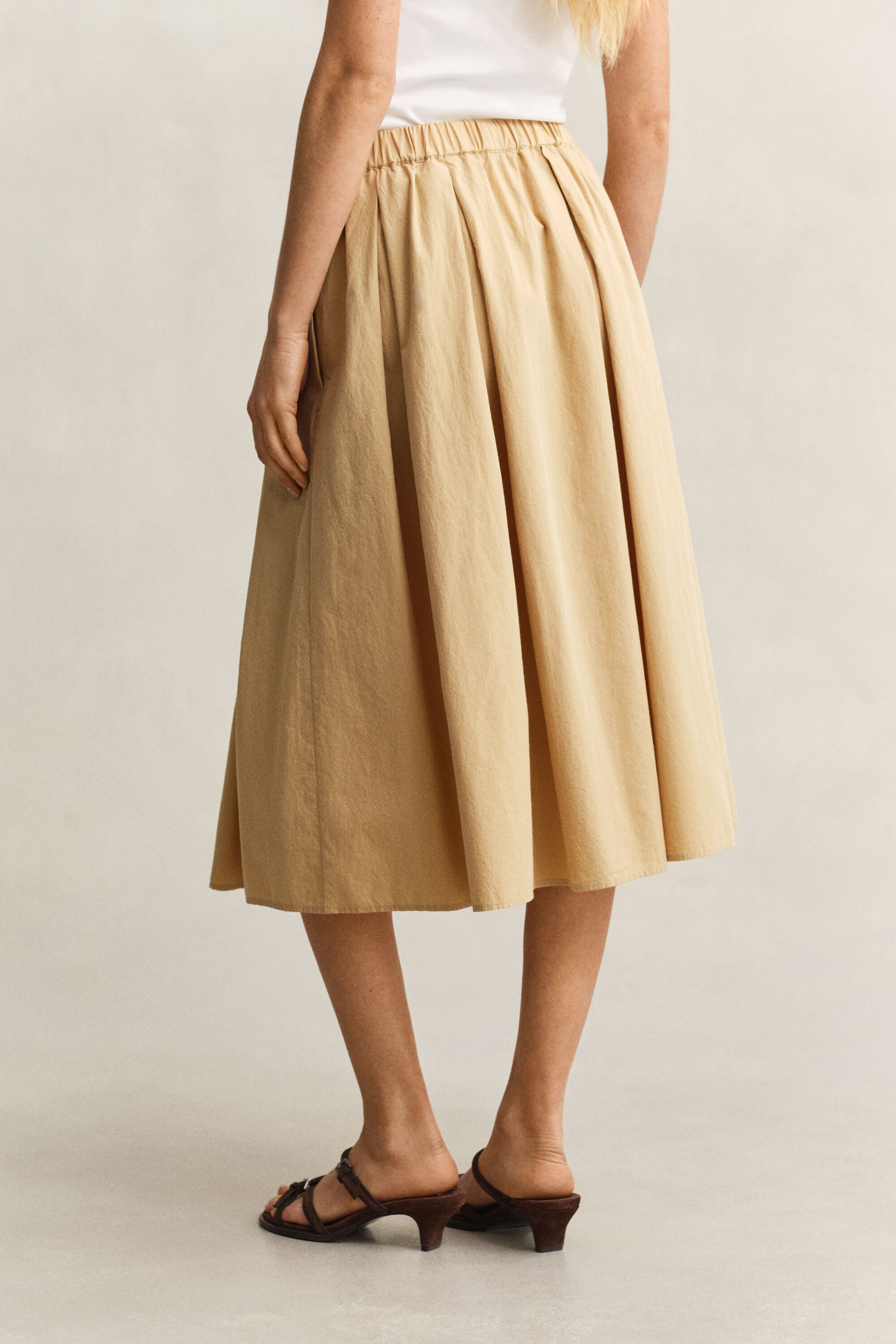 Poplin Midi Skirt