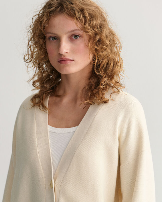 Relaxed Fit V-Neck Cardigan