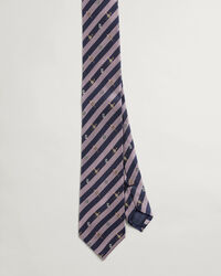Oars Print Silk Tie