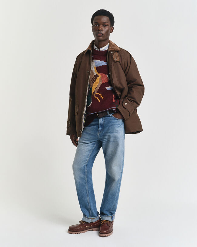 Bird Graphic Crew Neck Sweater