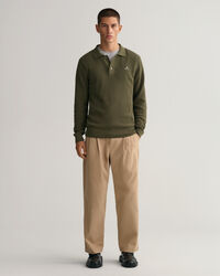 Cotton Piqu&eacute; Polo Sweater