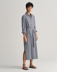 Striped Poplin Shirt Dress