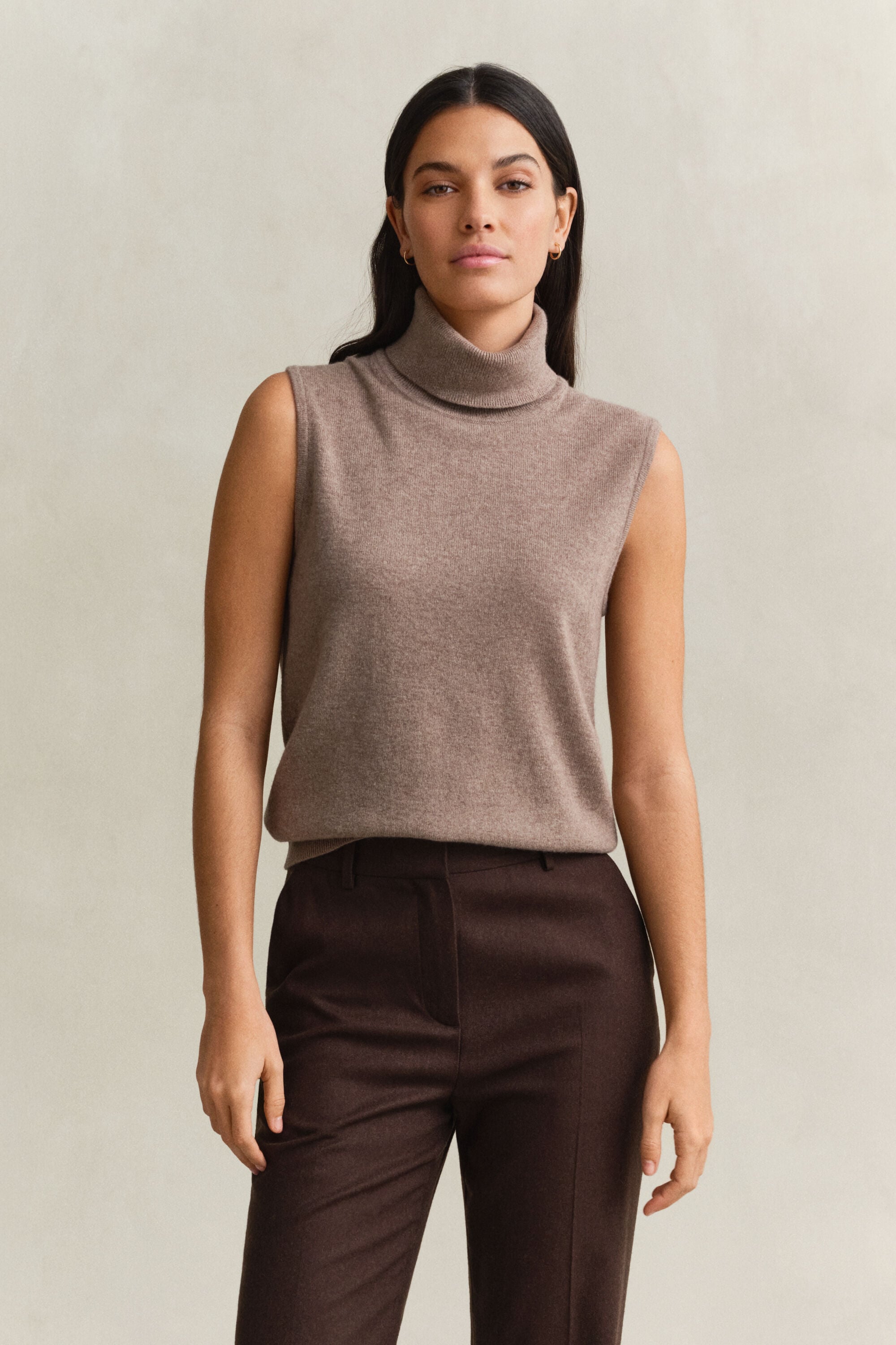 Sleeveless Turtleneck Sweater