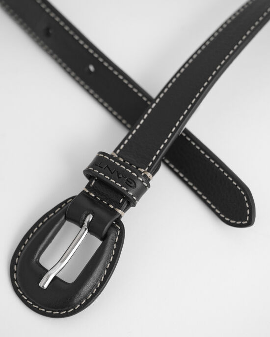 Leather Covered Buckle Belt