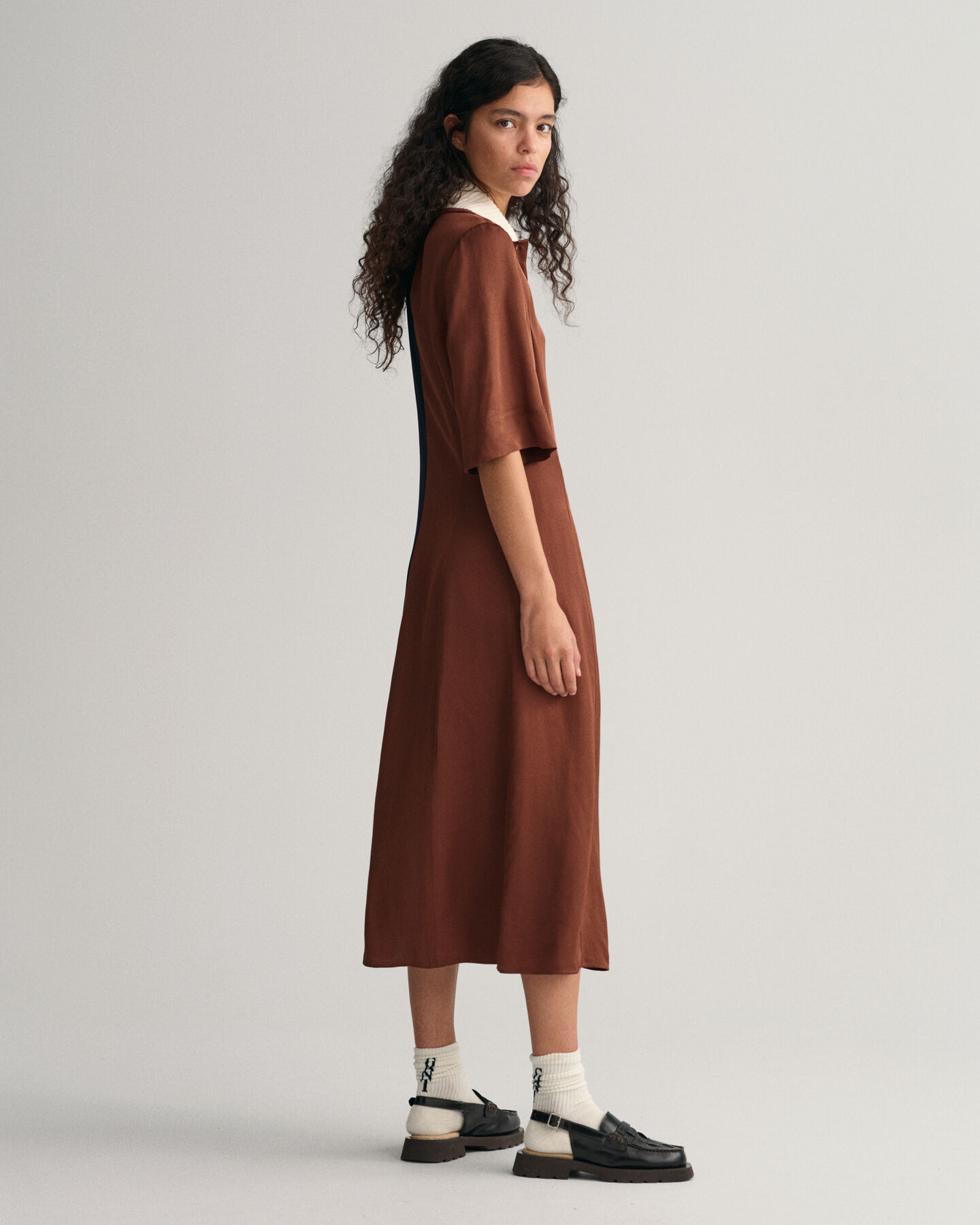 Color Block Short Sleeve Rugger Dress