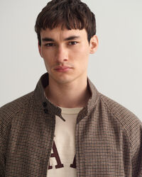 Checked Wool Harrington Jacket