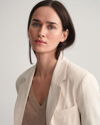 Linen Blend V-Neck Vest