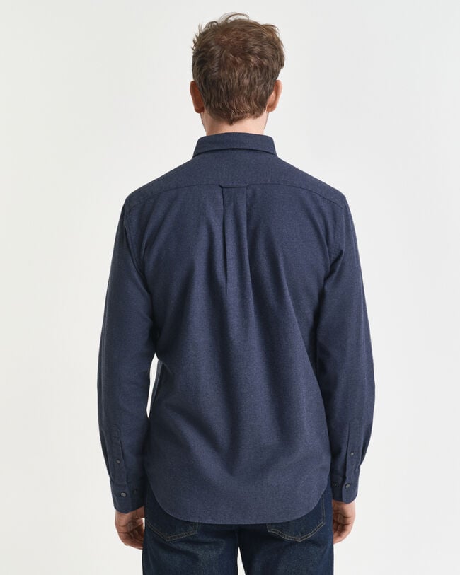 Regular Fit Melange Flannel Shirt