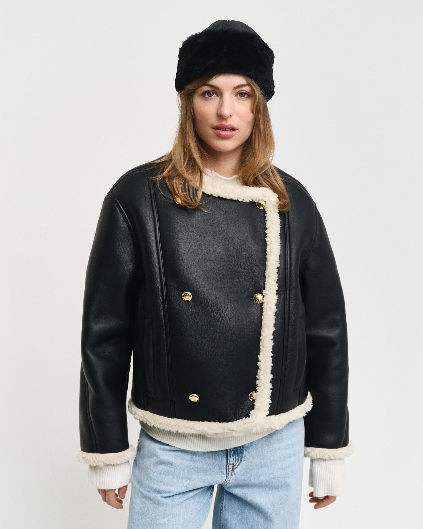 Faux Shearling Short Jacket