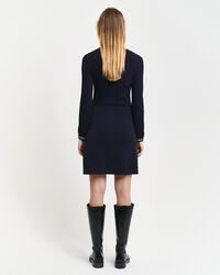 Contrast Ribbed Knitted Dress