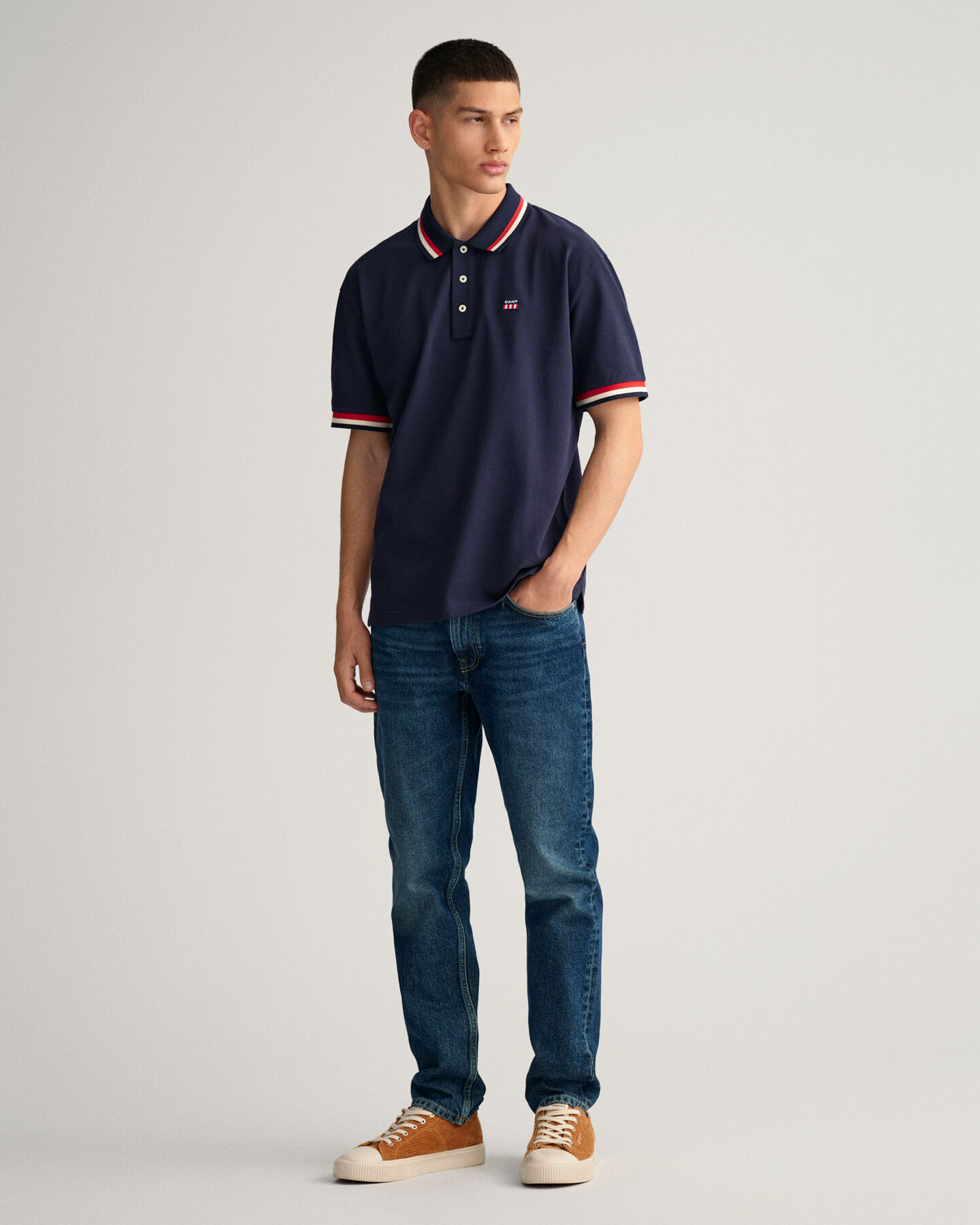 Retro Flag Piqu&eacute; Polo Shirt