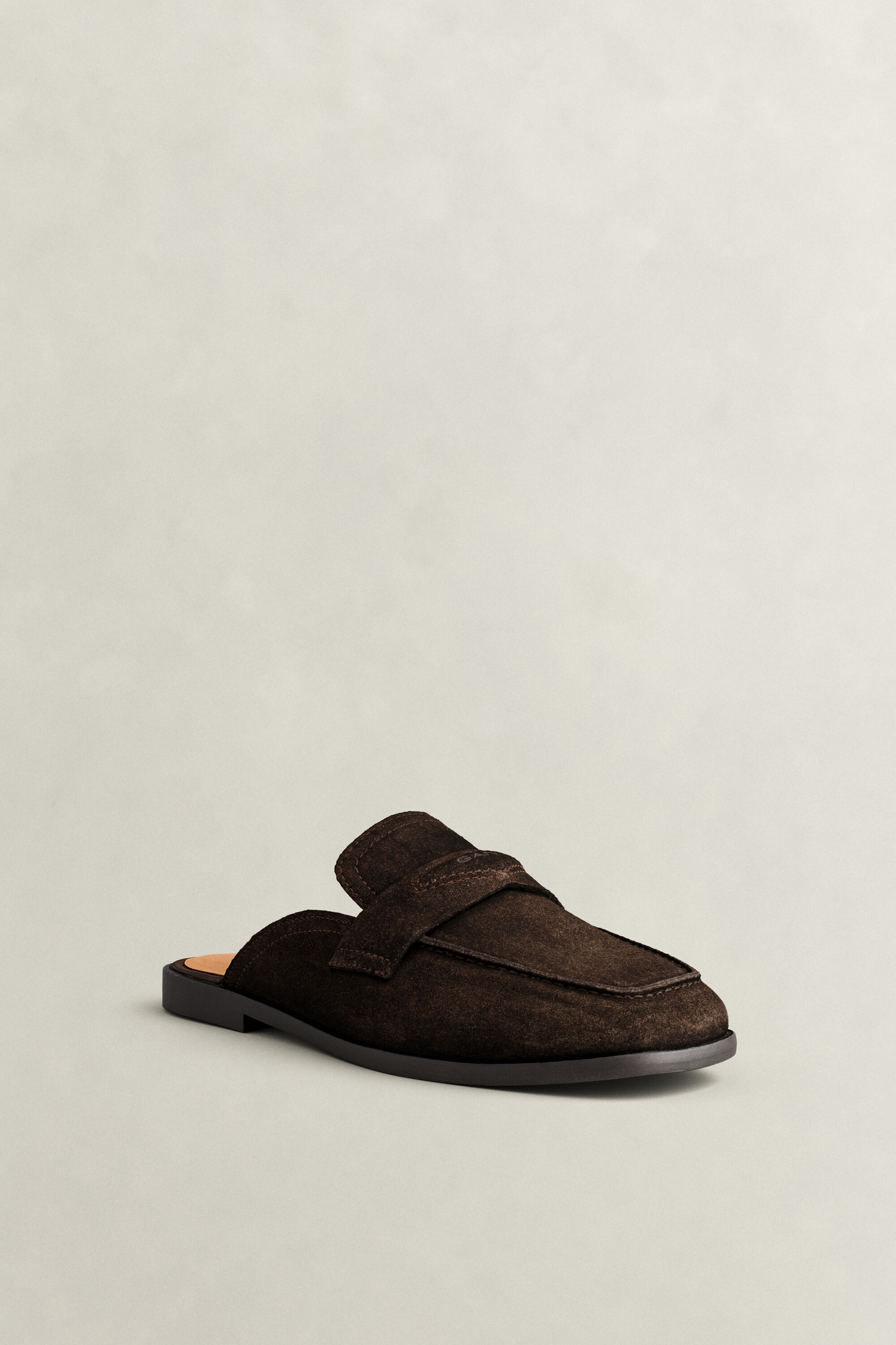 Gimble Suede Mules — DARK BROWN