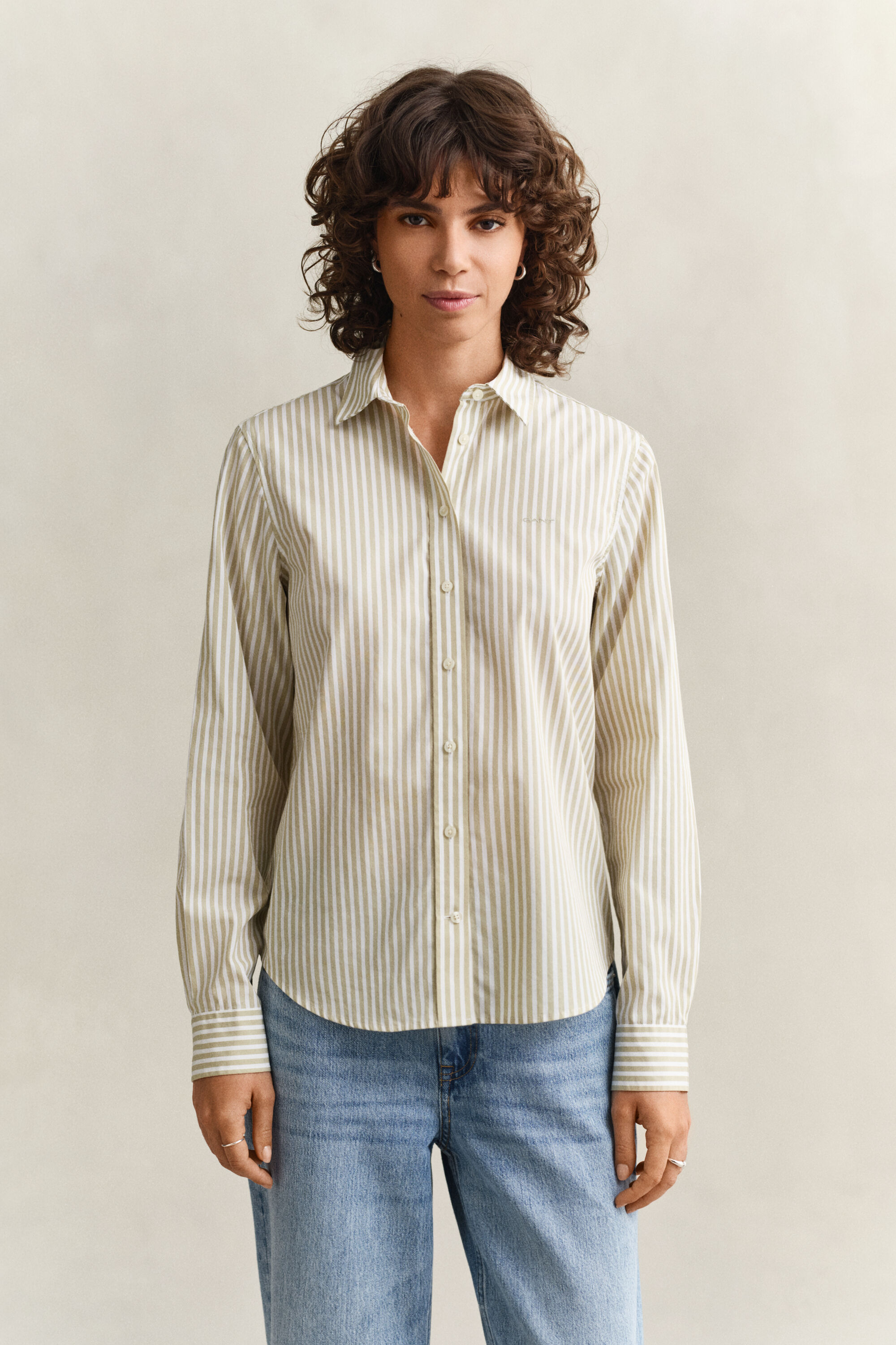 Regular Fit Striped Classic Poplin Shirt