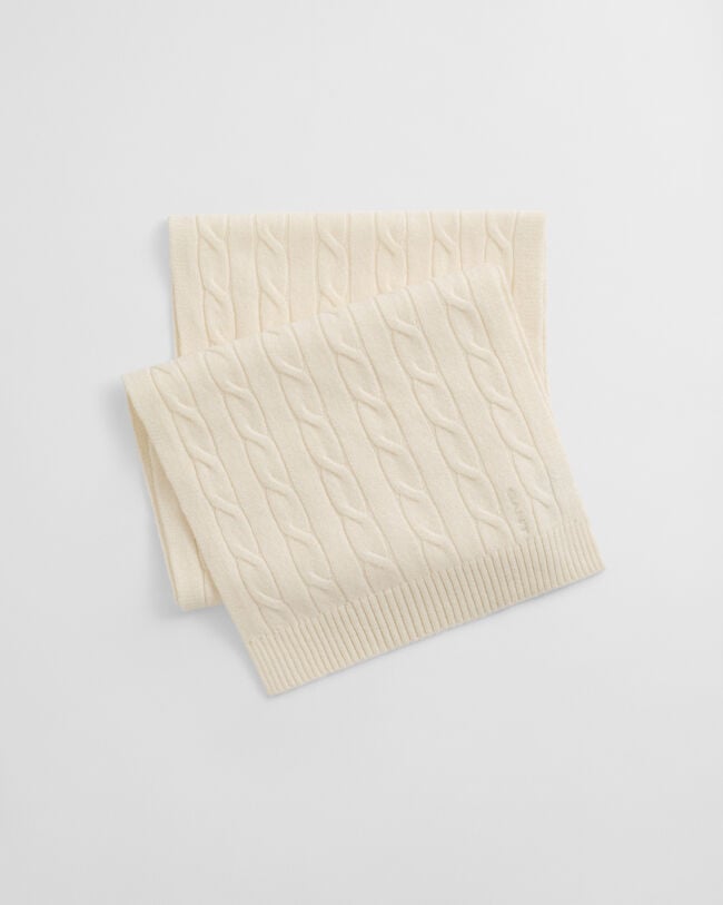 Cable Knit Wool Scarf