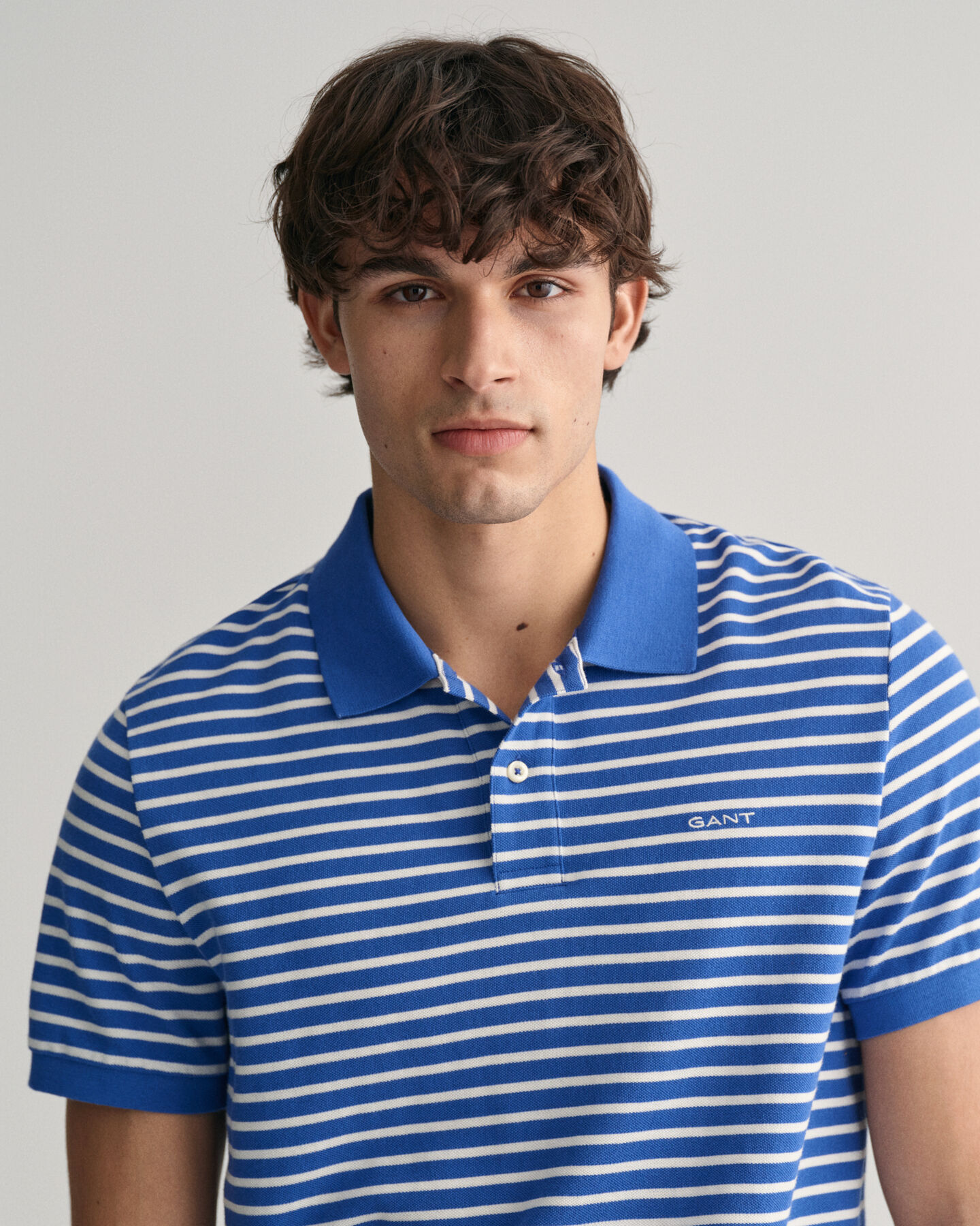 Striped Piqué Polo Shirt