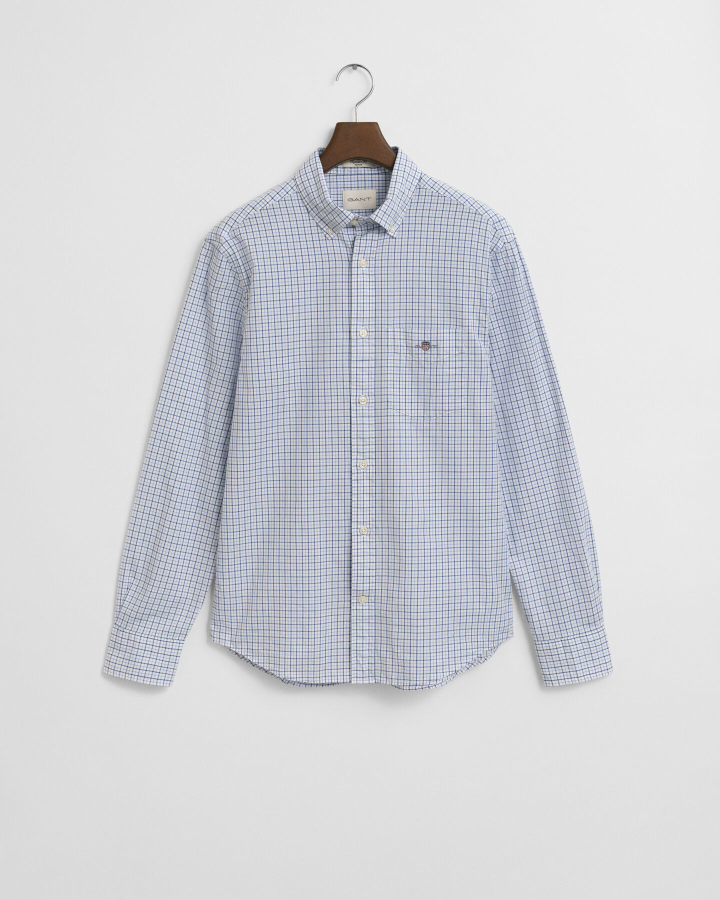 Regular Fit Micro Checked Classic Poplin Shirt