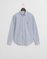 Regular Fit Micro Checked Classic Poplin Shirt