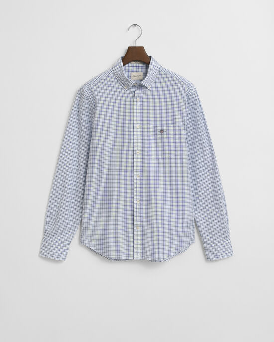 Regular Fit Micro Checked Classic Poplin Shirt