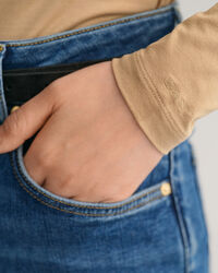 Jersey Long Sleeve Turtleneck Sweater