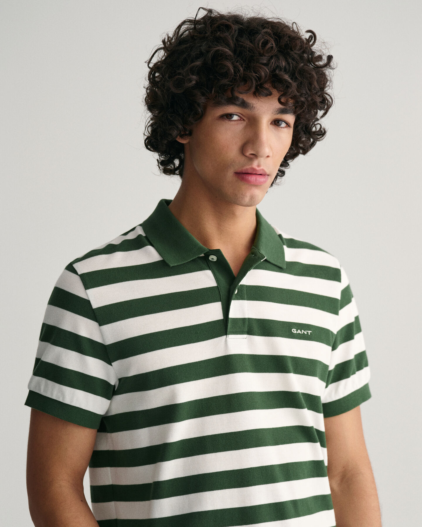 Wide Striped Piqu&eacute; Polo Shirt