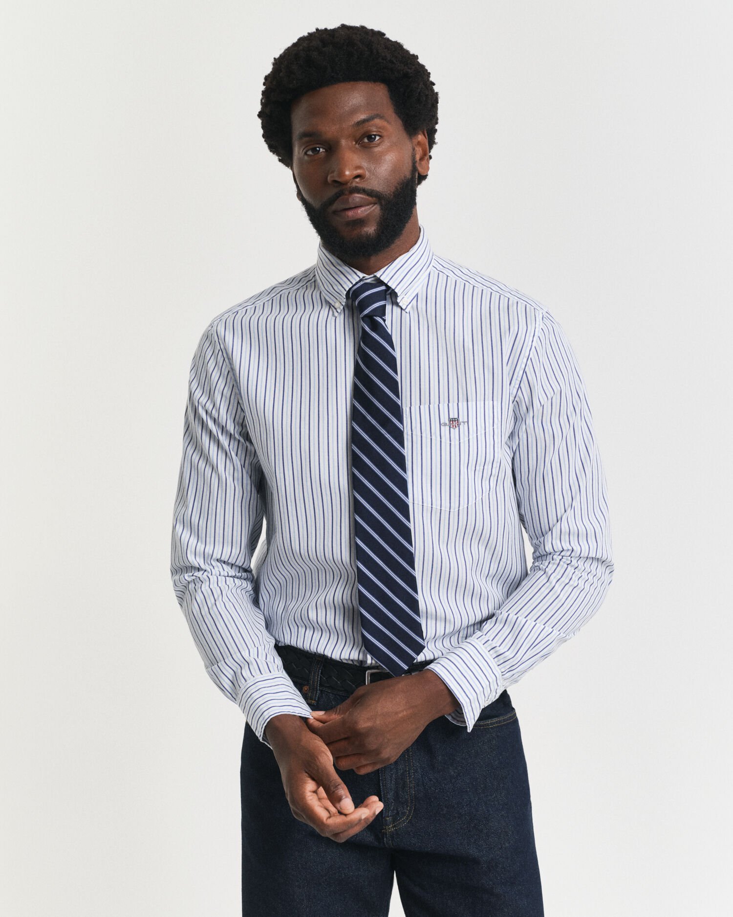 Regular Fit Striped Classic Poplin Shirt