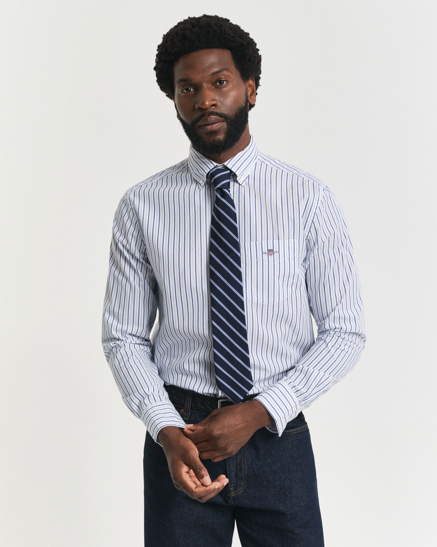 Regular Fit Striped Classic Poplin Shirt