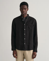 Regular Fit Garment-Dyed Linen Shirt