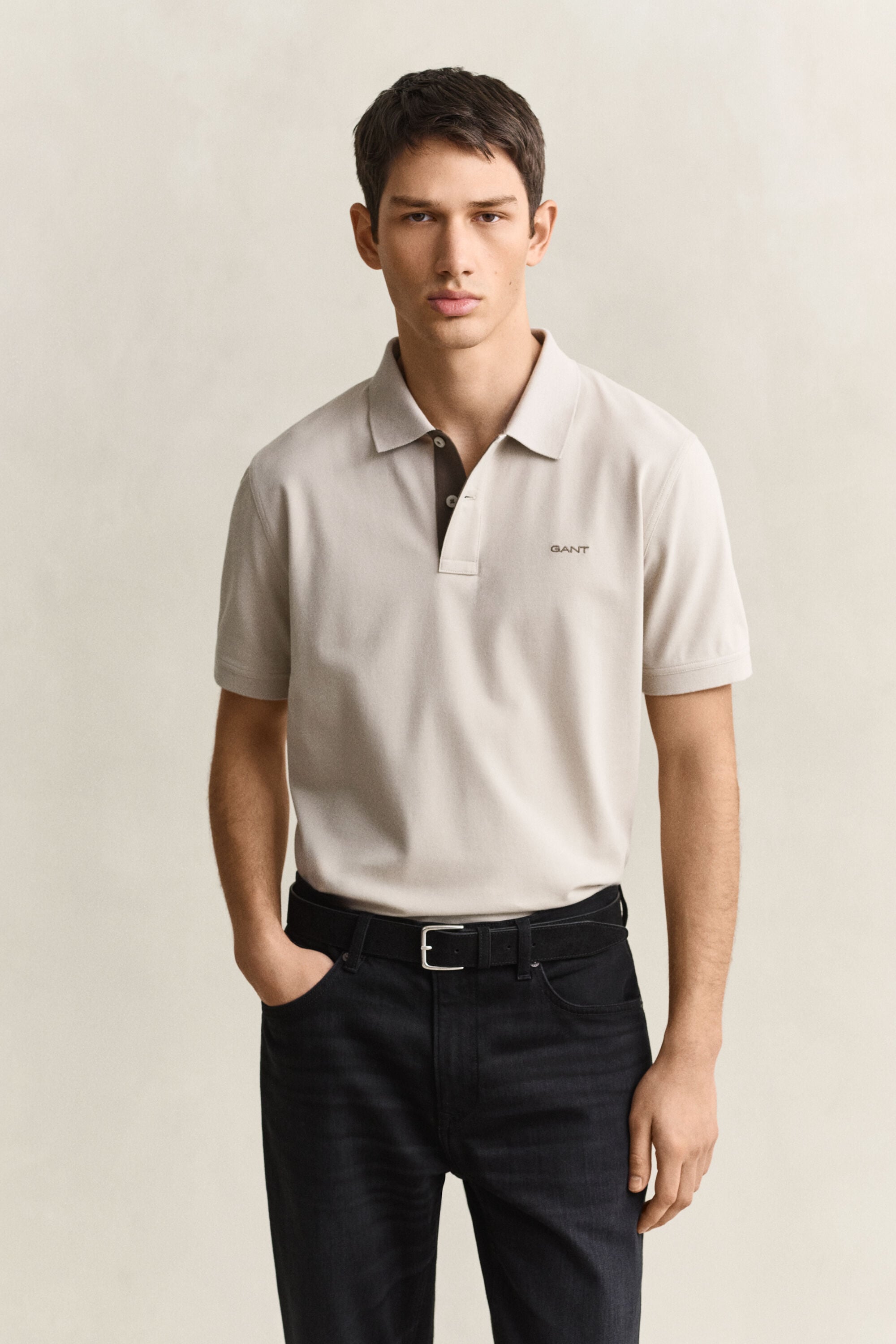 Contrast Piqué Polo Shirt