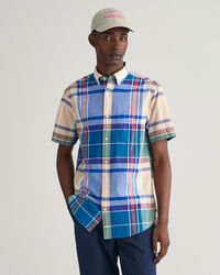 Regular Fit Indian Madras Short Sleeve Shirt