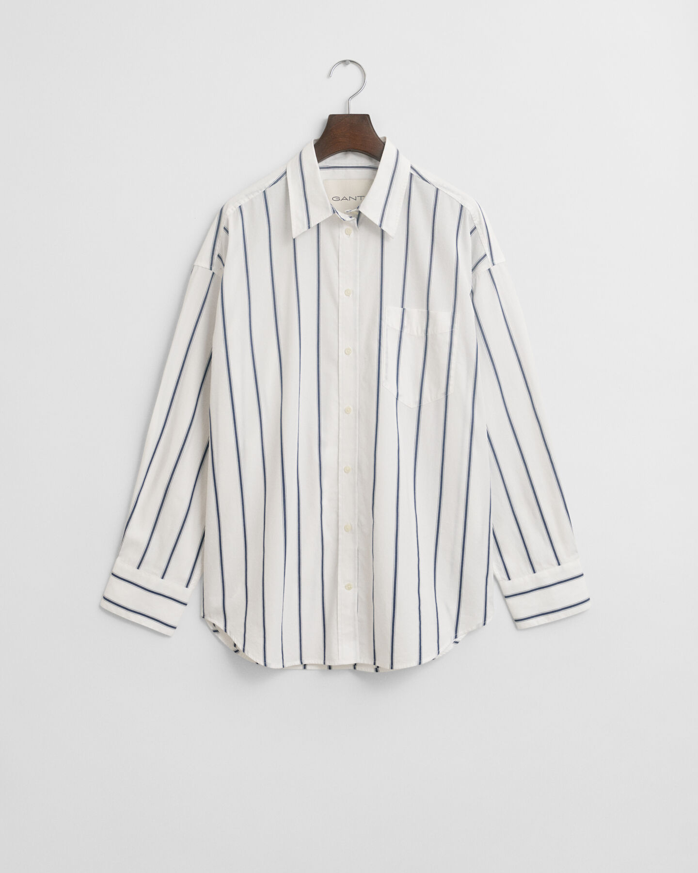 Oversized Classic Striped Poplin Shirt