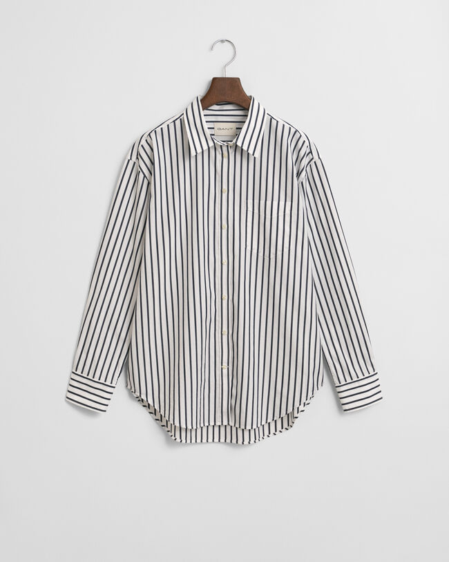 Relaxed Fit Classic Striped Poplin Shirt