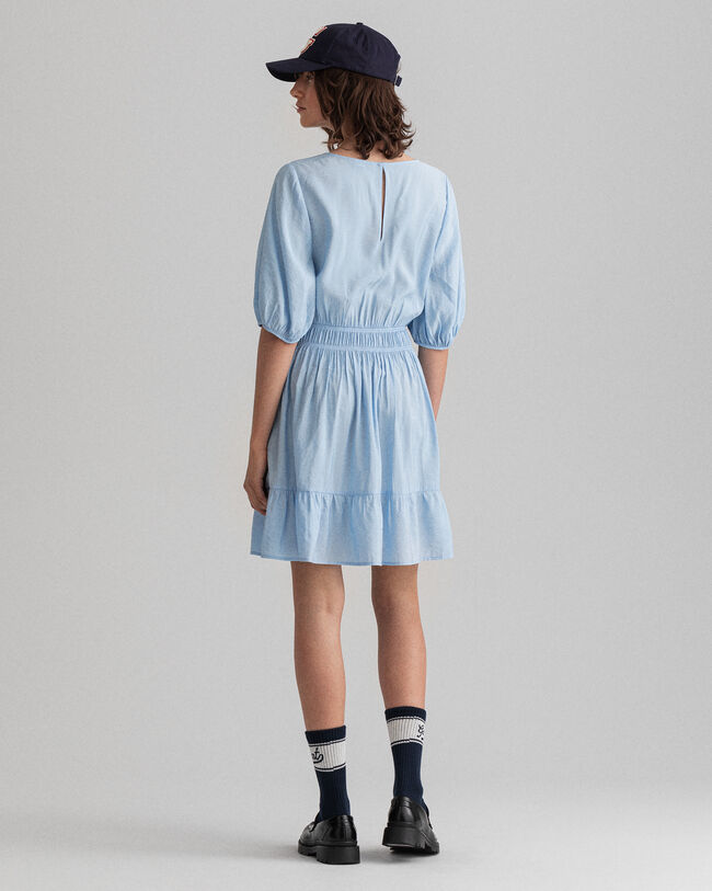 Flounce Puff Sleeve Dress