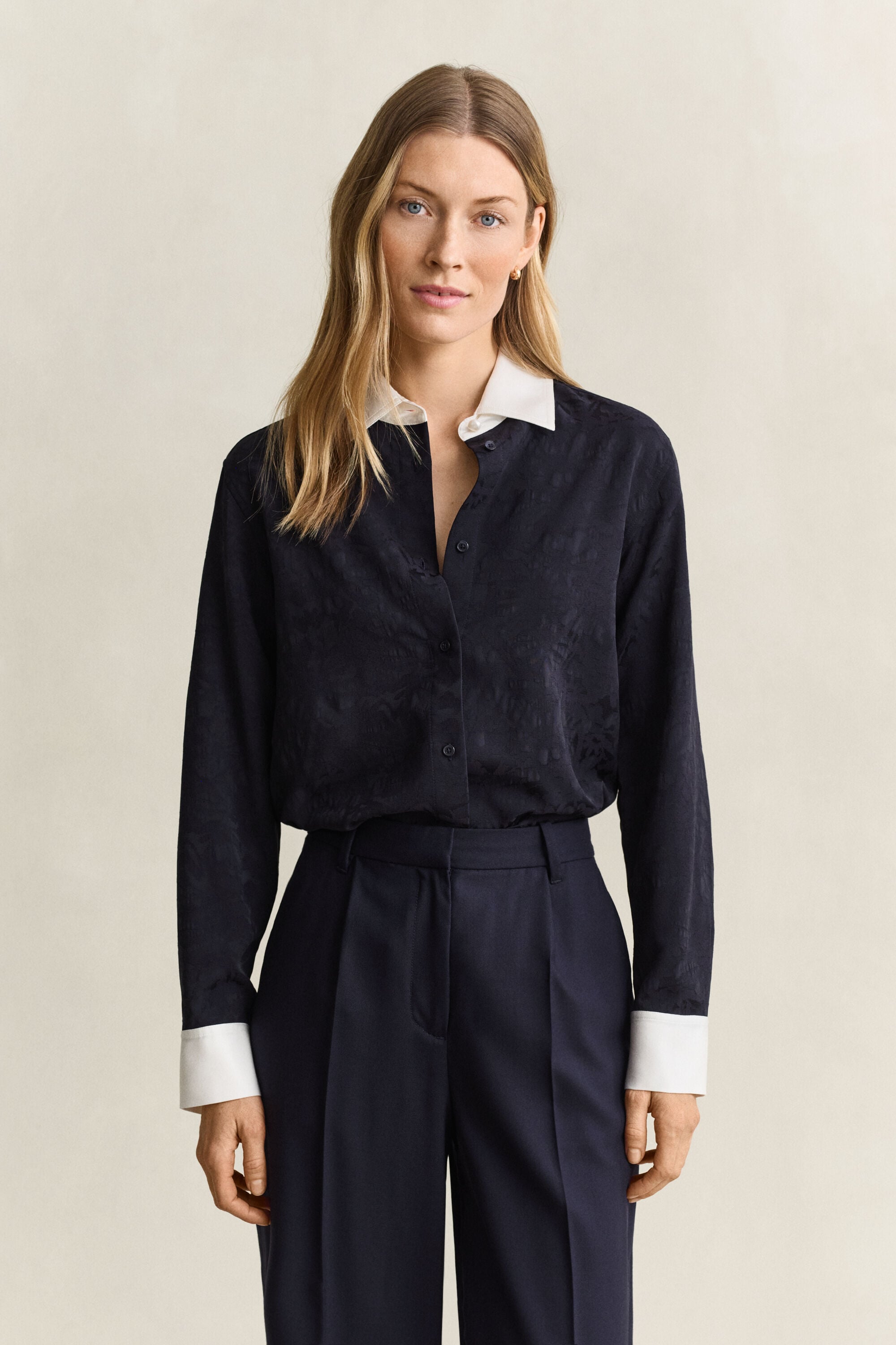 Jacquard Shirt — EVENING BLUE