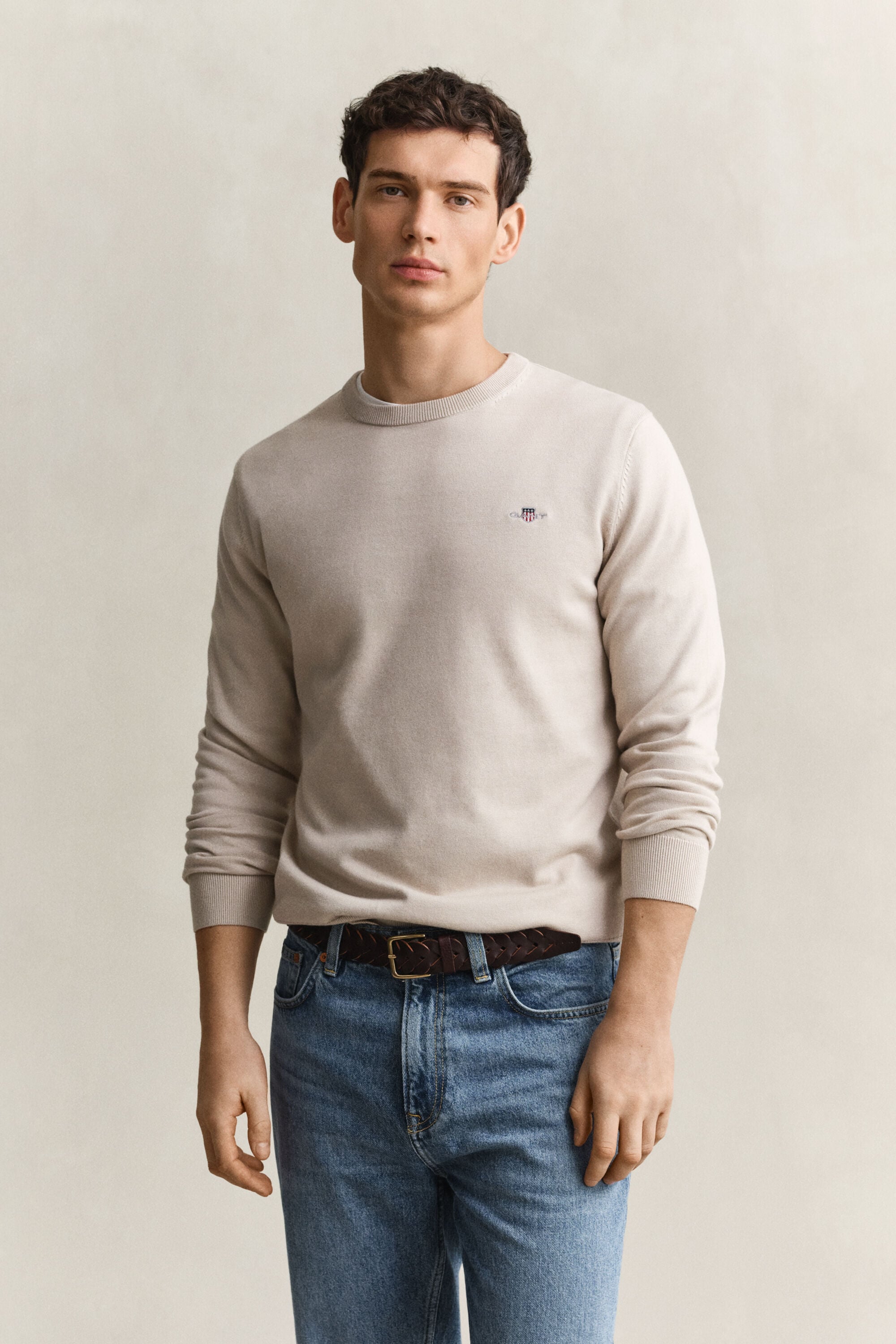 Classic Cotton Crew Neck Sweater