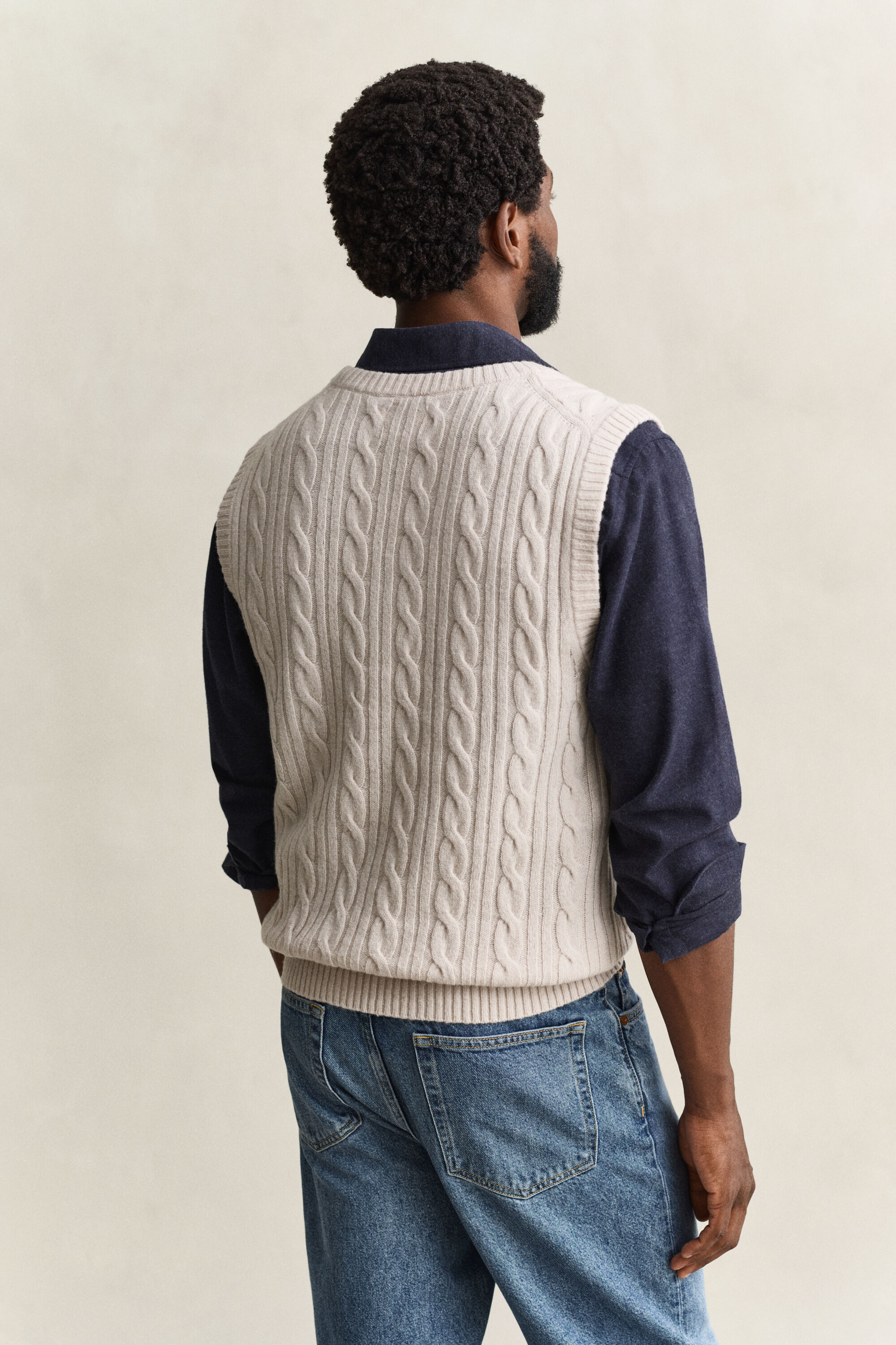 Lambswool Cable Knit Vest