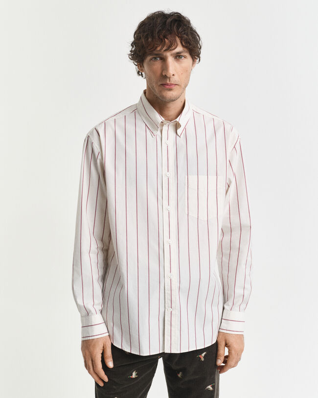 Relaxed Fit Striped Heritage Poplin Shirt