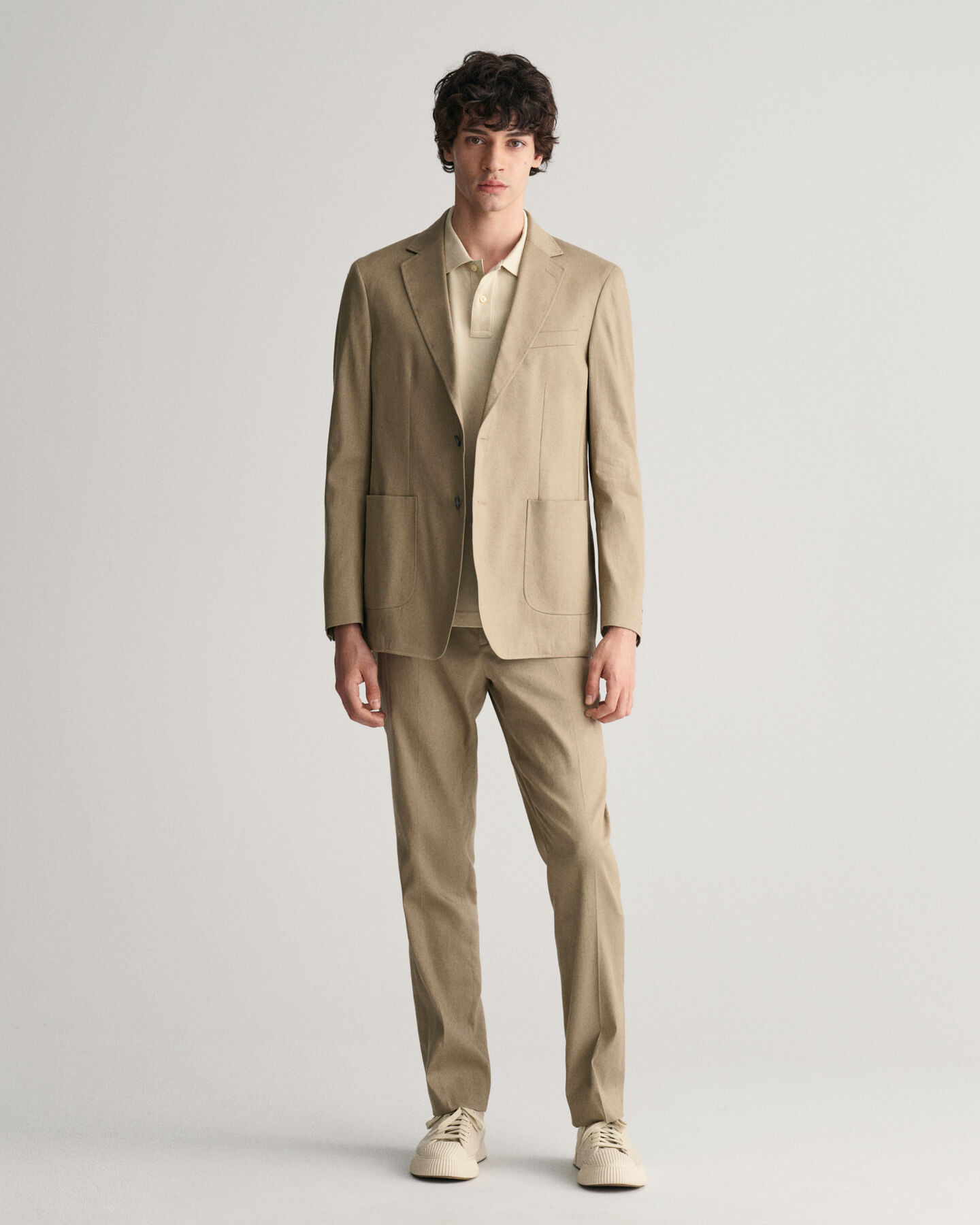 Slim Fit Cotton Linen Suit Pants