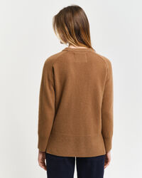 Wool Cashmere Blend Crew Neck Sweater