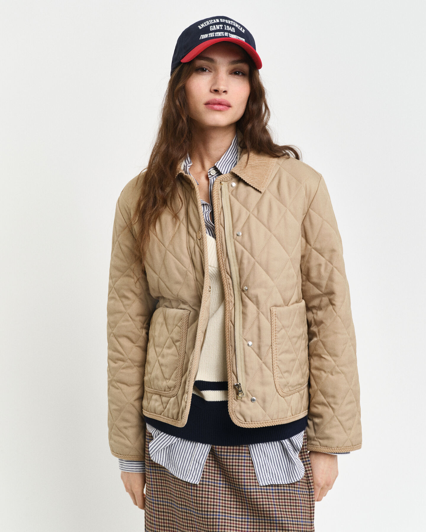 Quilted Corduroy Detailed Jacket