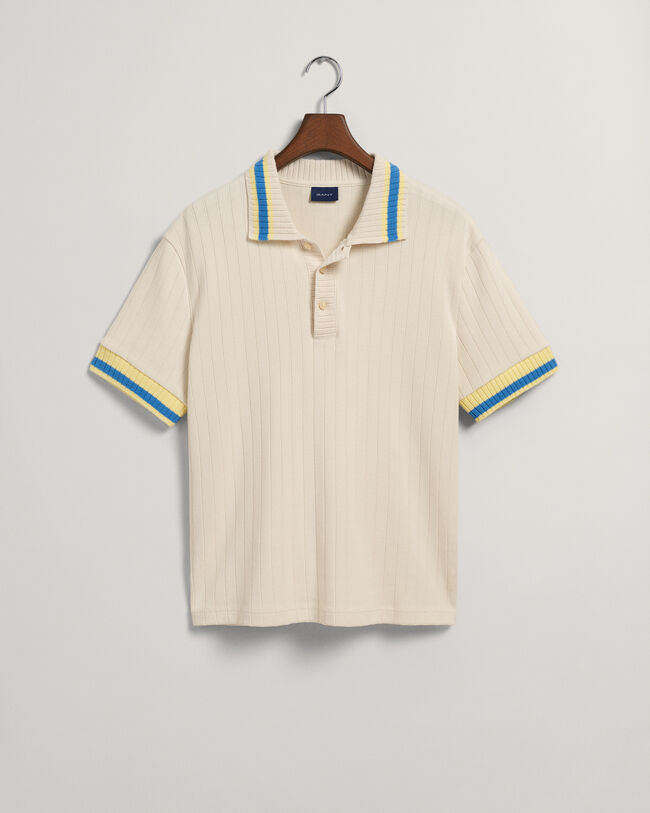 Drop-Needle Piqué Polo Shirt