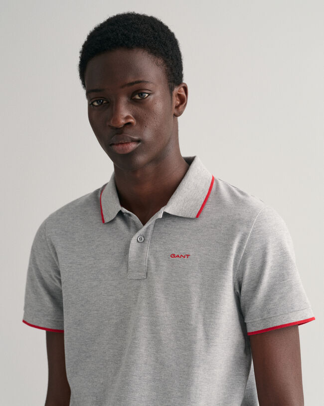 Contrast Tipped Piqu&eacute; Polo Shirt