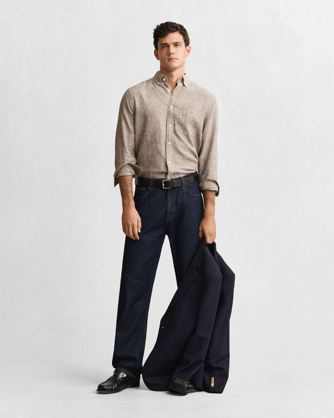 Regular Fit Cotton Linen Shirt