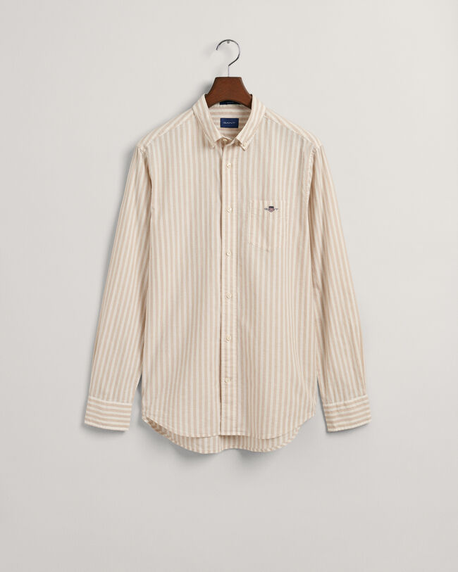 Regular Fit Striped Cotton Linen Shirt