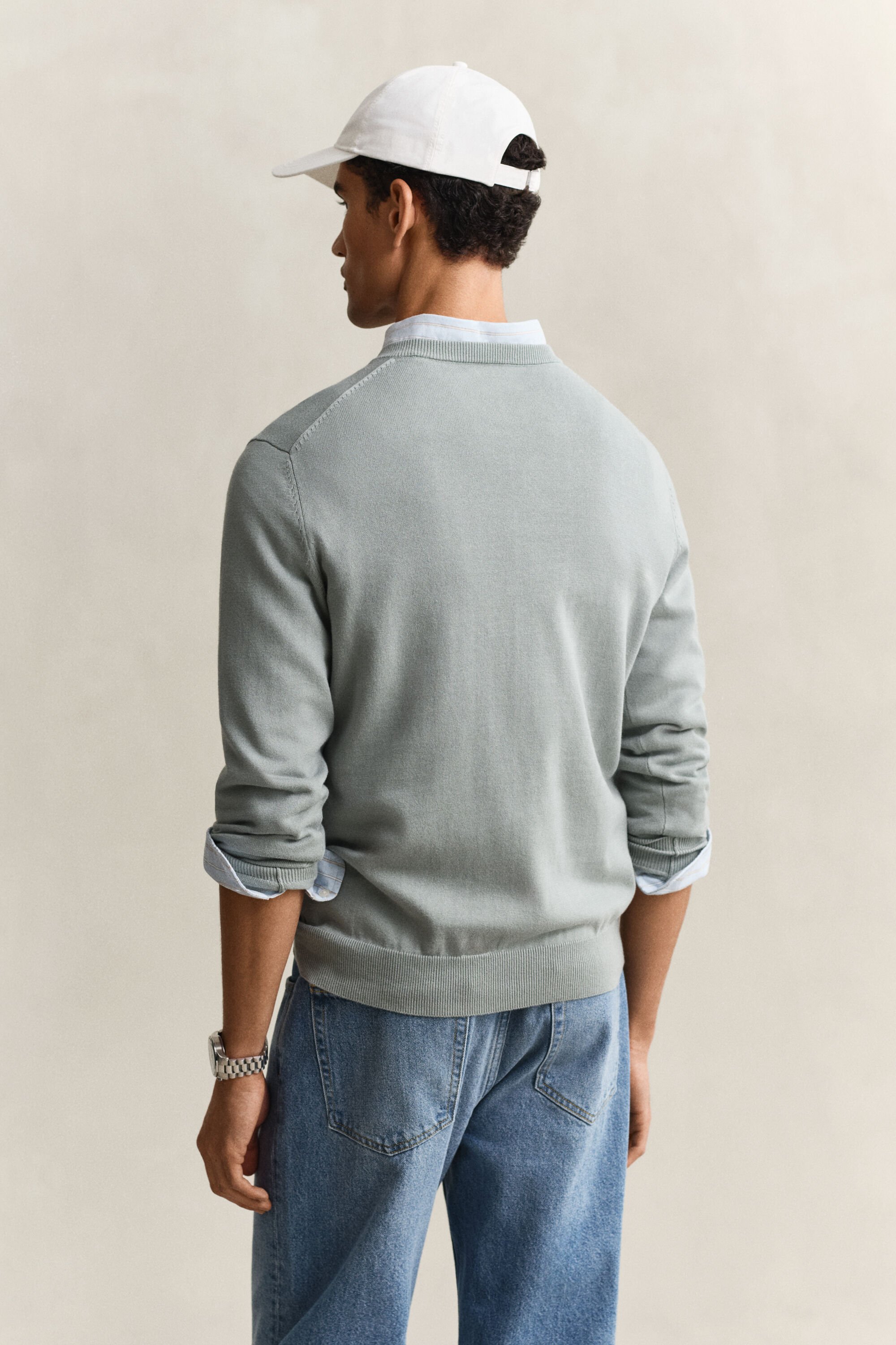 Classic Cotton V-Neck Sweater