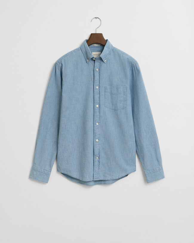 Regular Fit Indigo Chambray Shirt