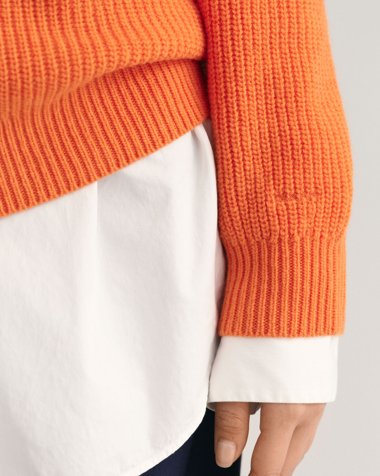 Wool Ribbed V-Neck Sweater