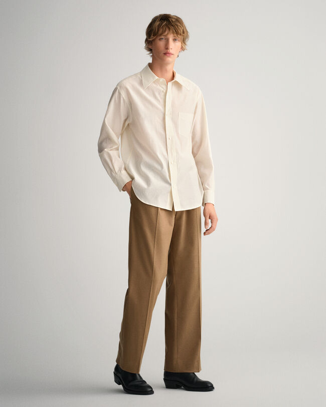 Relaxed Fit Cotton Silk Shirt