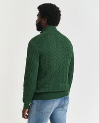Cotton Cable Knit Half-Zip Sweater