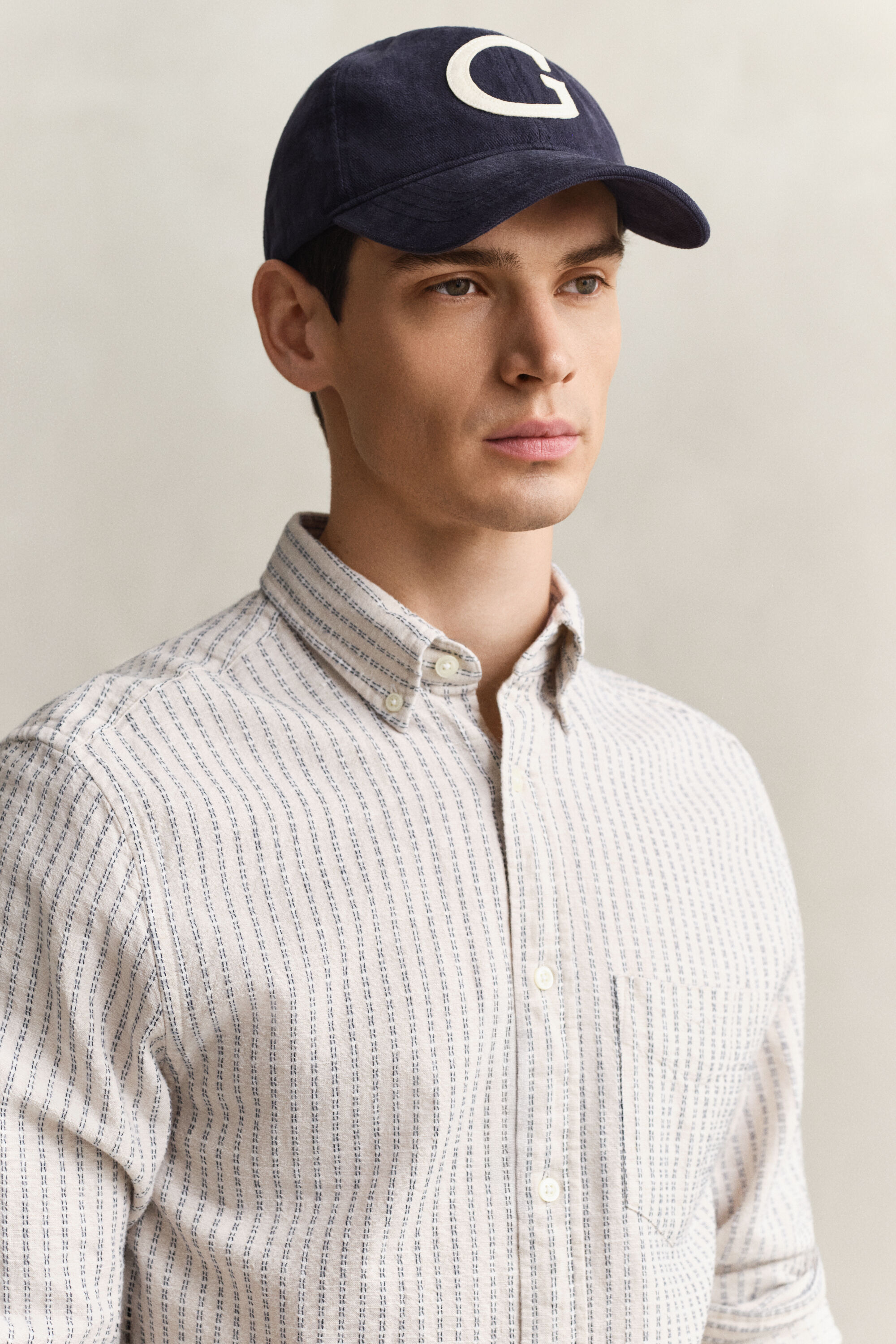 Striped Linen Blend Shirt